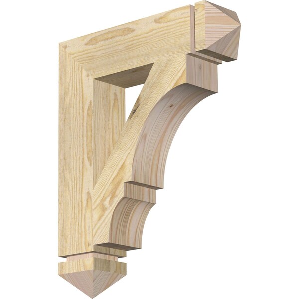 Ekena Millwork Balboa Arts & Crafts Rough Sawn Bracket, Douglas Fir, 4"W x 18"D x 22"H BKT04X18X22BOA03RDF - main
